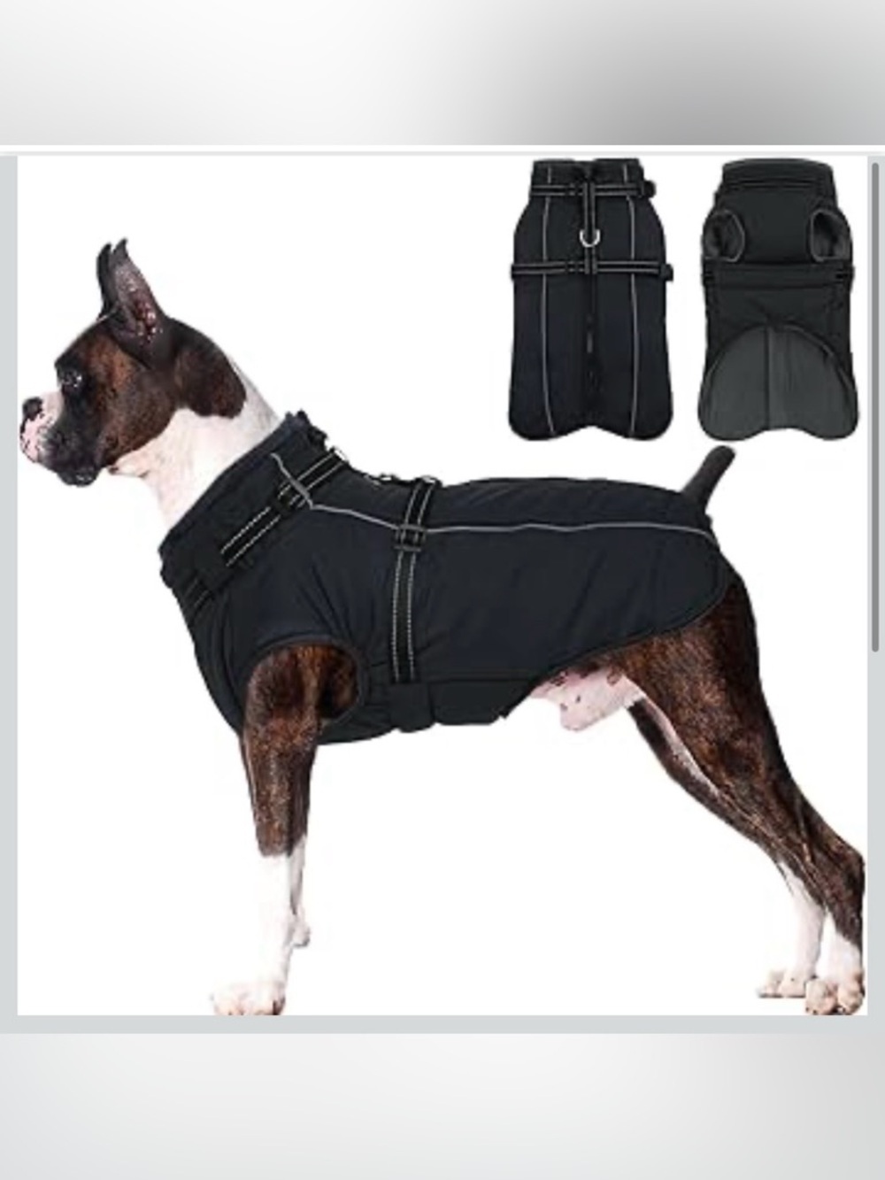 Lelepet Coat For Large Dogs Waterproof  W/Harness Built In Reflective XL 917/DB